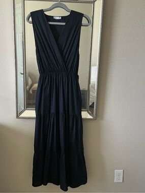 Bran new , Sleeveless V-Neck Tiered Maxi Dress in Blue